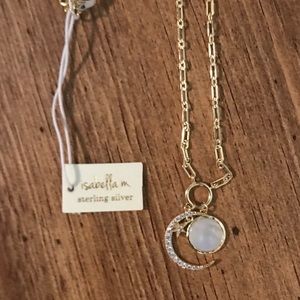 Isabella m. Sterling silver 18” Charm Necklace